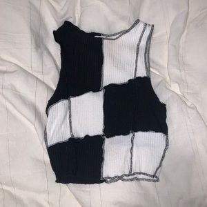 Checkered Crop Tank